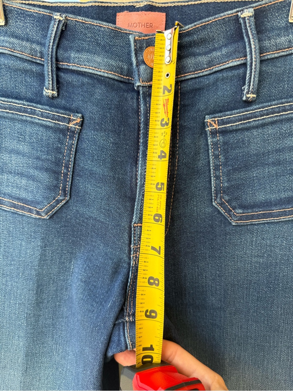 MOTHER Lil Patch Pocket Mid Rise Maven Ankle Wide Leg Jeans in Cocktail Hour 23 - Picture 10 of 12